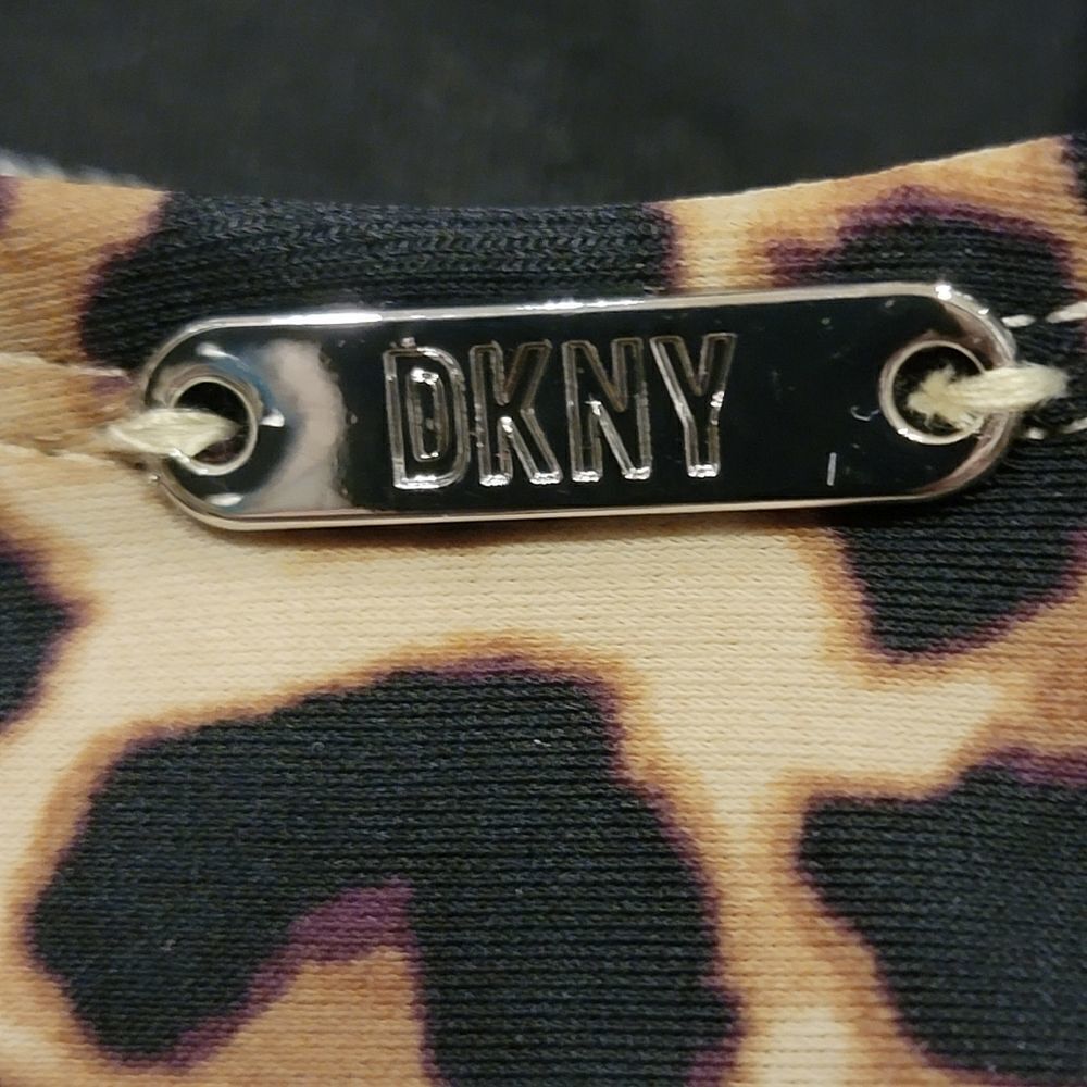 DKNY Women's Printed Leopard Scoop-Neck One-Piece Swimsuit Size 14 - Picture 14 of 16